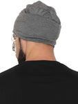 Fabseasons Dark Grey Star Cotton Beanie cap