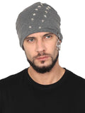 Fabseasons Dark Grey Star Cotton Beanie cap