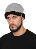 Fabseasons Grey Star Cotton Beanie cap