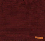 FabSeasons Unisex Maroon Acrylic Woolen Beanie & Muffler with faux fur lining