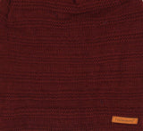 FabSeasons Unisex Maroon Acrylic Woolen Beanie & Muffler with faux fur lining