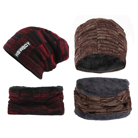 FabSeasons Unisex Acrylic Woolen Beanie & Muffler with faux fur lining, Pack of 2