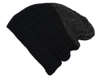 FabSeasons Unisex Black Acrylic Woolen Winter Skull Cap