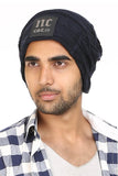 Fabseasons Blue woolen Skull & Beanie Cap