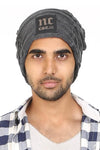 Fabseasons Gray Woven Skull & Beanie Cap
