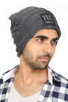 Fabseasons Gray Woven Skull & Beanie Cap