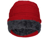 Fabseasons Red Woolen Skull & Beanie Cap