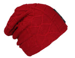 Fabseasons Red Woolen Skull & Beanie Cap