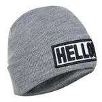 Fabseasons Grey HELLO Skull Cap for Winters