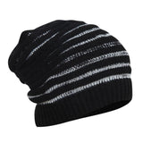 FabSeasons Unisex Black Acrylic Woolen Slouchy Beanie and Skull Cap for Winters