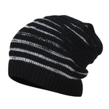FabSeasons Unisex Black Acrylic Woolen Slouchy Beanie and Skull Cap for Winters freeshipping - FABSEASONS