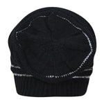 FabSeasons Unisex Black Acrylic Woolen Slouchy Beanie and Skull Cap for Winters