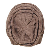 FabSeasons Unisex Brown Acrylic Woolen Slouchy Beanie and Skull Cap for Winters