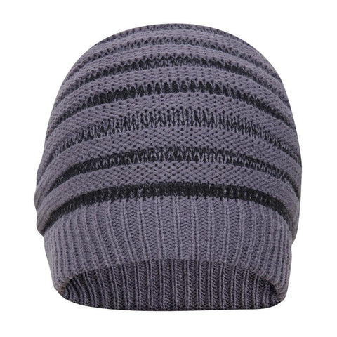 FabSeasons Unisex Grey Acrylic Woolen Slouchy Beanie and Skull Cap for Winters