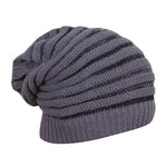 FabSeasons Unisex Grey Acrylic Woolen Slouchy Beanie and Skull Cap for Winters