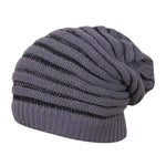 FabSeasons Unisex Grey Acrylic Woolen Slouchy Beanie and Skull Cap for Winters