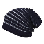 FabSeasons Unisex Navy Acrylic Woolen Slouchy Beanie and Skull Cap for Winters