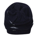 FabSeasons Unisex Navy Acrylic Woolen Slouchy Beanie and Skull Cap for Winters