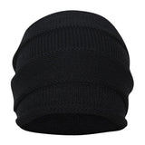 FabSeasons Unisex Black Acrylic Woolen Slouchy Beanie and Skull Cap for Winters