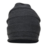 FabSeasons Unisex Dark Grey Acrylic Woolen Slouchy Beanie and Skull Cap for Winters