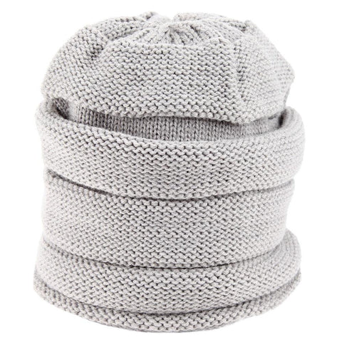 FabSeasons Unisex Light Grey Acrylic Woolen Slouchy Beanie and Skull Cap for Winters