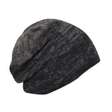 FabSeasons Unisex Dual Color Black & Gray Woolen Slouchy Beanie