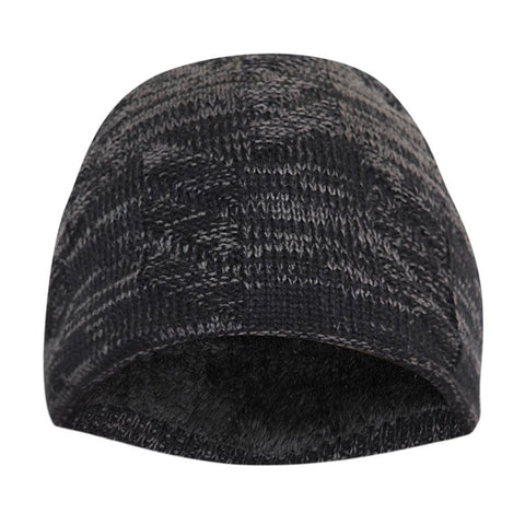 FabSeasons Unisex Dual Color Black & Gray Woolen Slouchy Beanie