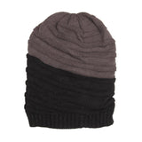 FabSeasons Unisex Dual Color Black & Gray Acrylic Woolen Slouchy Beanie Cap