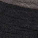 FabSeasons Unisex Dual Color Black & Gray Acrylic Woolen Slouchy Beanie Cap