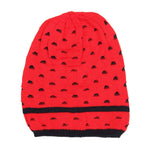 FabSeasons Unisex Red Acrylic Woolen Slouchy Beanie and Skull Cap for Winters