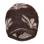 FabSeasons Floral Beign Acrylic Woolen Slouchy Beanie and Skull Cap for Winters freeshipping - FABSEASONS