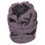 FabSeasons Floral Medium Gray Acrylic Woolen Slouchy Beanie and Skull Cap for Winters