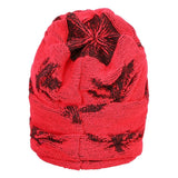 FabSeasons Floral Red Acrylic Woolen Slouchy Beanie and Skull Cap for Winters freeshipping - FABSEASONS