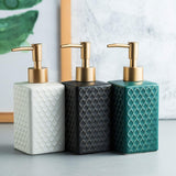 FabSeasons Green Ceramic Soap Dispenser, 360ML