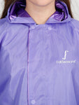 FabSeasons Lightpurple Waterproof Raincoat for women -Adjustable Hood & Reflector at back for Night visibility.