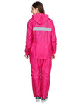 FabSeasons Waterproof Pink Raincoat for women -Adjustable Hood & Reflector at back for Night visibility freeshipping - FABSEASONS